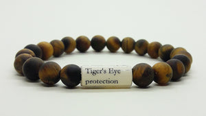 Healing Gemstone Bracelet │ Natural Matte Tiger's Eye