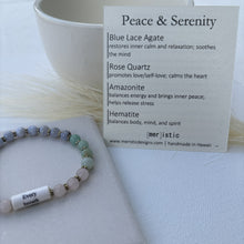 Load image into Gallery viewer, Peace and Serenity Intention Bracelet