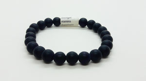 Healing Gemstone Bracelet │ Natural Matte Black Onyx
