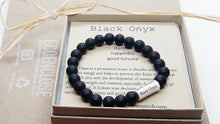 Load image into Gallery viewer, Healing Gemstone Bracelet │ Natural Matte Black Onyx