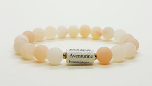 Healing Gemstone Bracelet │ Natural Matte Peach Aventurine
