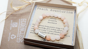 Healing Gemstone Bracelet │ Natural Matte Peach Aventurine